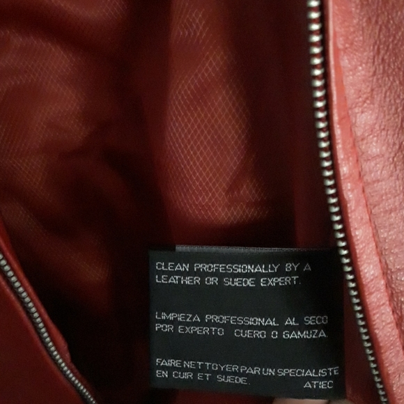 Red leather jacket - Picture 5 of 7